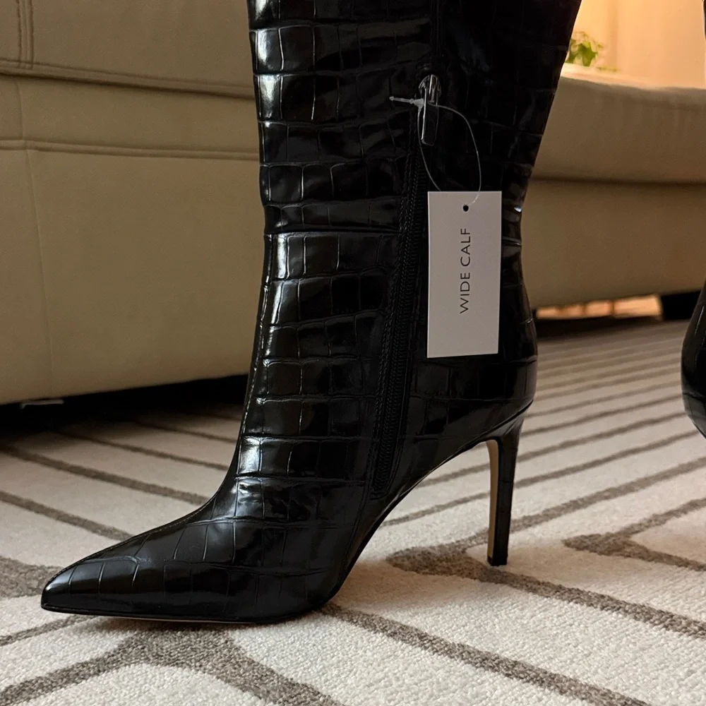 Nine West Black Heeled Boots - Picture 3 of 4